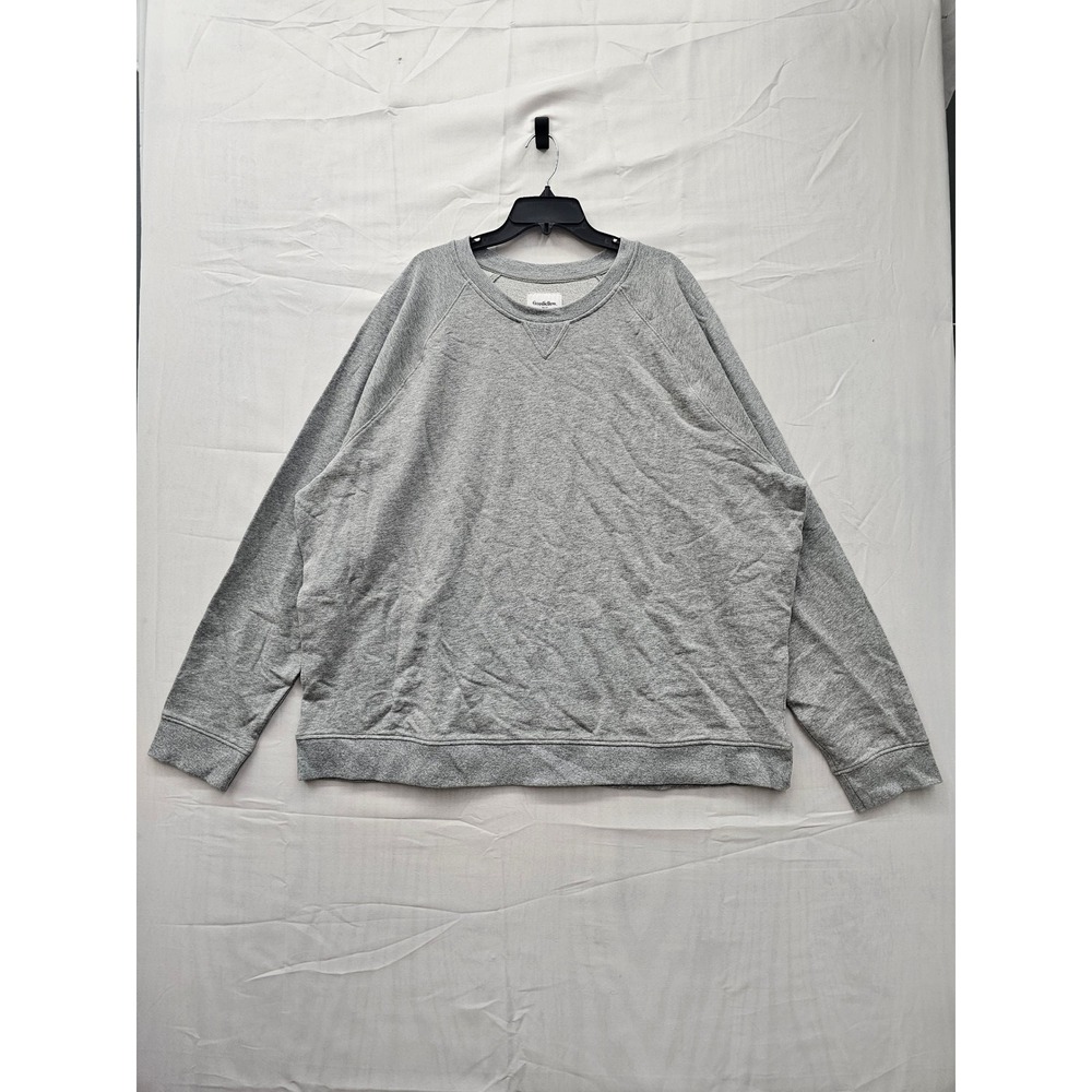 Goodfellow & Co Heather Gray 100% Cotton Raglan Sweatshirt 3XL KLXWL5 New